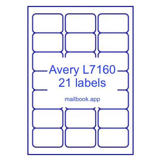 Avery Zweckform L7160 template