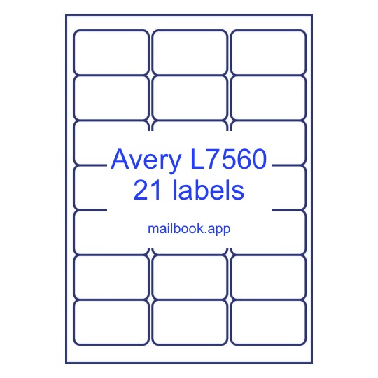 Avery Zweckform L7560 template